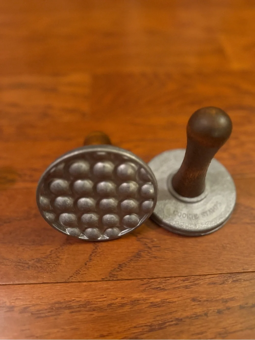 Nordic Ware Vintage Cast Aluminum Cookie Stamps | Wooden Handles Set of 4